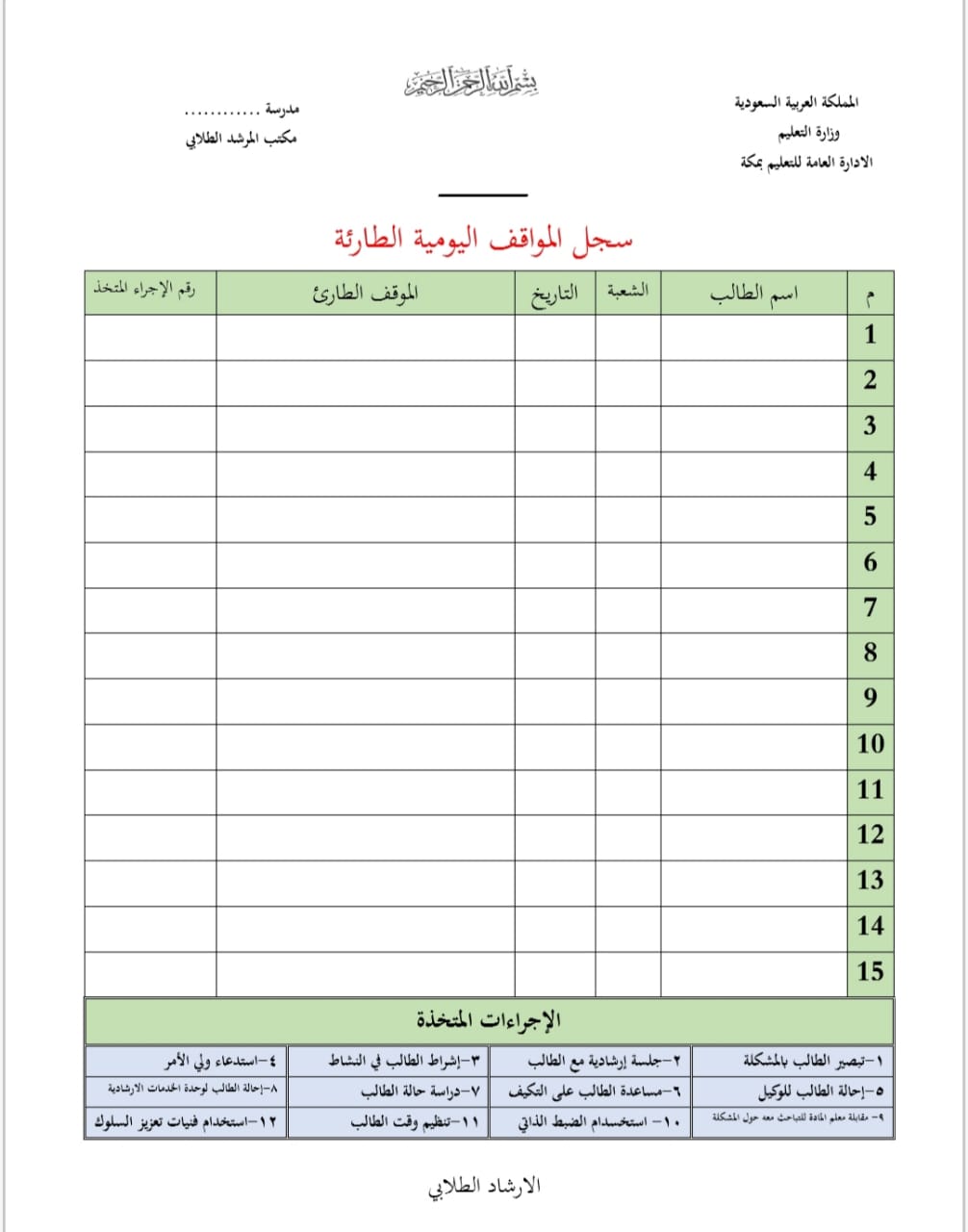 جلسات ارشادية للمتاخرين دراسيا