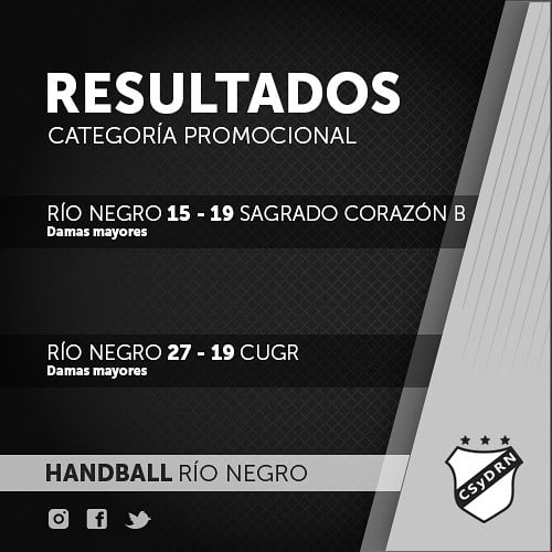 HandballRioNe's tweet photo. 🤾🏼‍♀️ Resultados | Promocional🤾🏽‍♂️
Varones y Damas Mayores
📅 Vie 25/ Sab 26 Octubre
🏟️ Local: Villa Cassini (Cancha Rio Negro) Forest 625 https://t.co/00CtQe86uQ