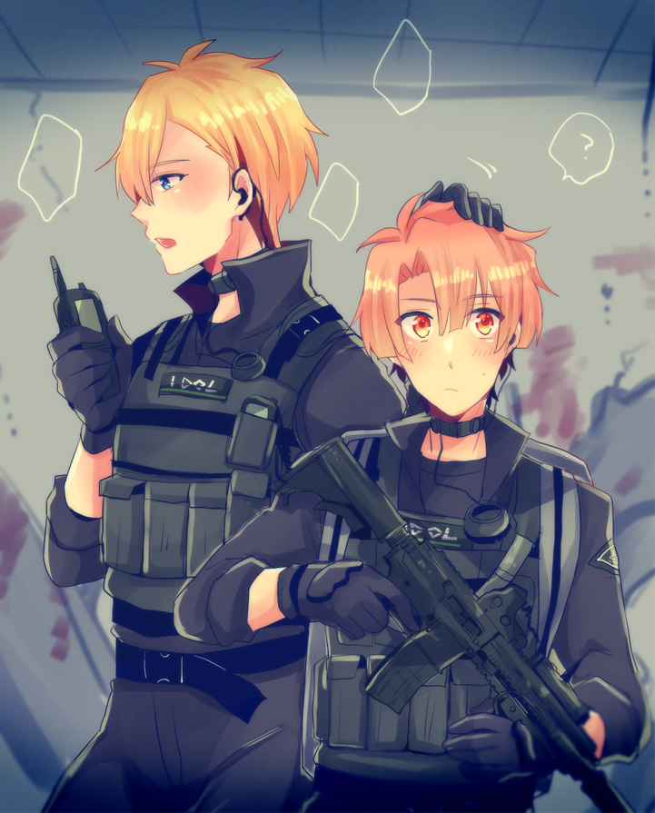 「(ナギみつ)無意識にミックのことよく撫でてしまう隊長 」|六りく🦘のイラスト