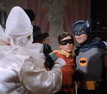 60s_Batman's tweet photo. #BatTrivia: Producer Bill Dozier hated the cliffhanger in S.1, ep.5, (Joker about to unmask Batman). He made a rule: from then on, a life must be in danger. The rule was not broken until S.2, ep.23, (Marsha forcing Batman to marry her)… unless marriage is a death sentence! https://t.co/M0frapVuBs