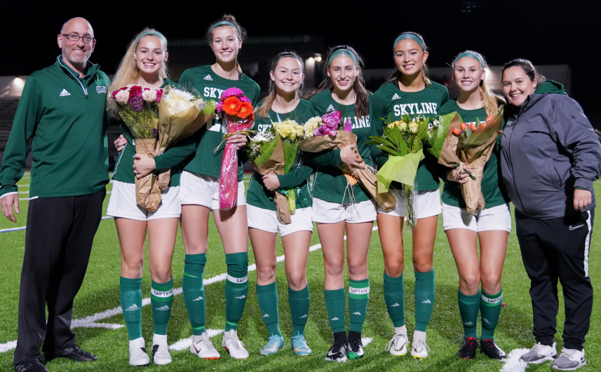 Thanks to all the parents and fans that made our Senior Night special for Emma, Alison, Grace, Bella, Nicole, and Alli. Congrats to you Seniors that have made our program so great! Good Luck in the final league game tomorrow night at Newport!