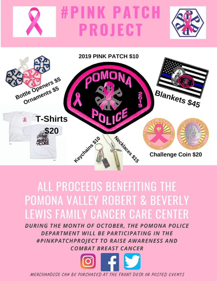 PomonaPD's tweet image. The @PomonaPOA is hosting a Brews, BBQ &amp;amp; Tattoos @PinkPatchPrjct event this Wed., 10/30 at #OldStumpBrewery at 5pm. Proceeds benefit the @PVHMC Robert &amp;amp; Beverly Lewis Cancer Care Center.🎀#Pomona #PinkPatch #PinkPatchProject
