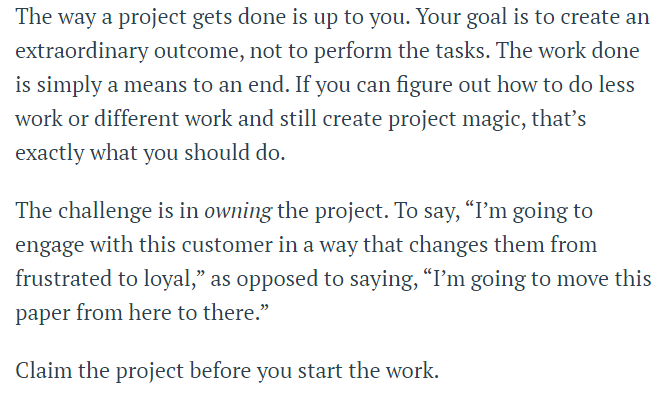 onedepart's tweet photo. Some #MondayMotivation from @ThisIsSethsBlog. https://t.co/qvjQSr7fWK
