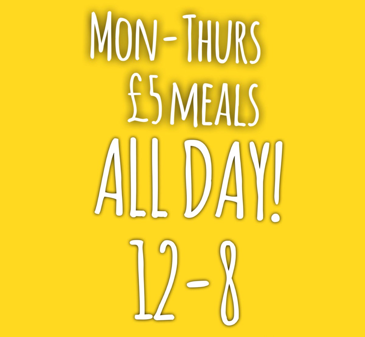 Saver meals every Monday to Thursday!