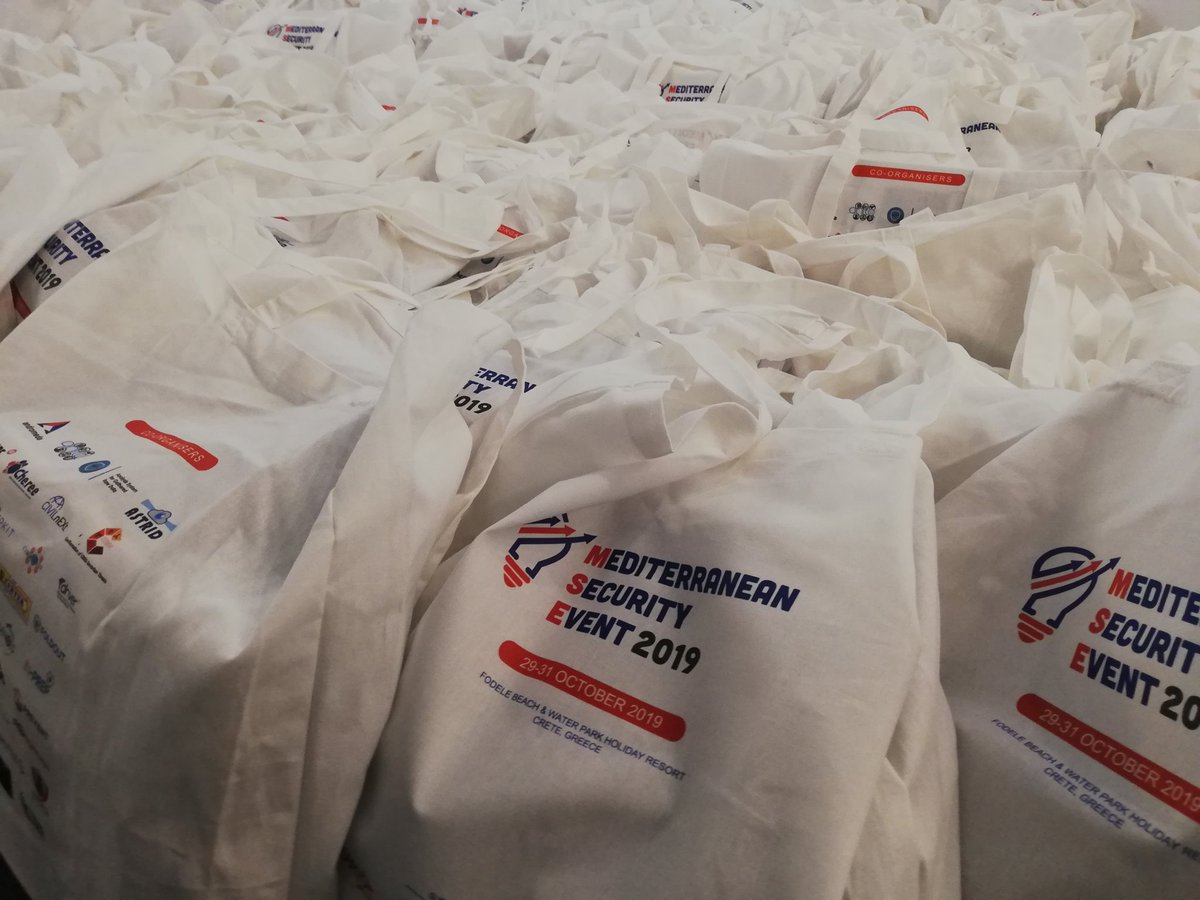event_mse's tweet photo. Gearing up for tomorrow's kick-off! #eventmse #security #crete2019 #h2020 #europe https://t.co/jCeJEpB9rx