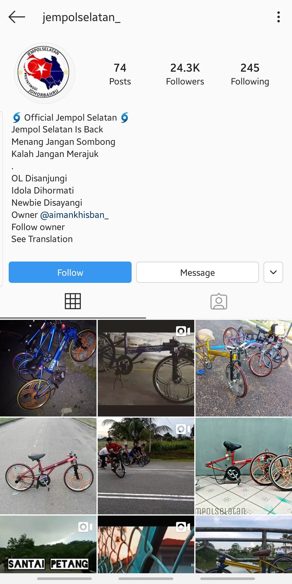 Jualan Runcit Basikal Di Kluang Dan Mersing