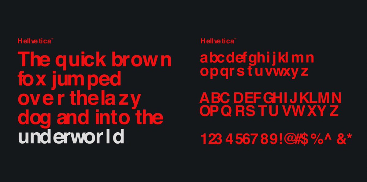 Introducing : HELLvetica. Like helvetica, but with like, much shittier kerning for Halloween. Download it at Hellveticafont.com !