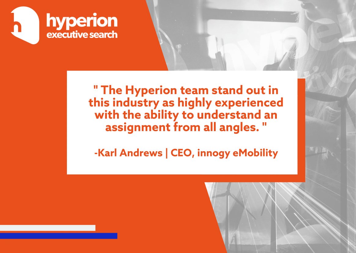 HyperionESearch's tweet photo. 'The Hyperion team stand out in this industry as highly experienced with the ability to understand an assignment from all angles.' 📢 Testimonials such as this great one make us even more passionate about our work. #recruitment #cleantech #hyperionteam 🌟 https://t.co/iGdeAJqTV2