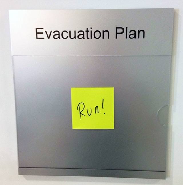 advdesk's tweet photo. Evacuation plan https://t.co/cbyx7g7GK3