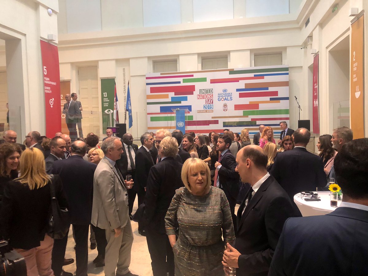 UNSerbia's tweet photo. Danas sa @SerbianGov obeležavamo 74. godišnjicu 🇺🇳, ističući zajedničku posvećenost multilateralizmu i saradnji u ostvarivanju Ciljeva održivog razvoja do 2030. godine. #UNDay #UN74 #Agenda2030 #SDGs https://t.co/MWEpncTJub