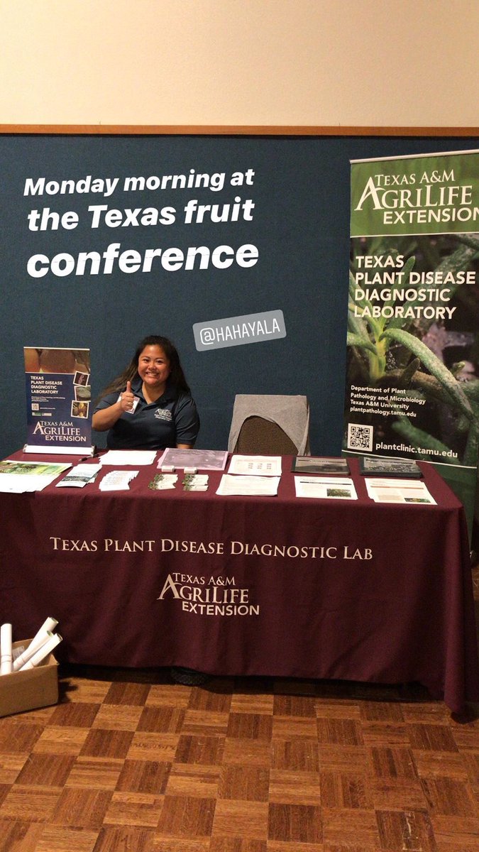 Manning the booth at the Texas Fruit Conference!