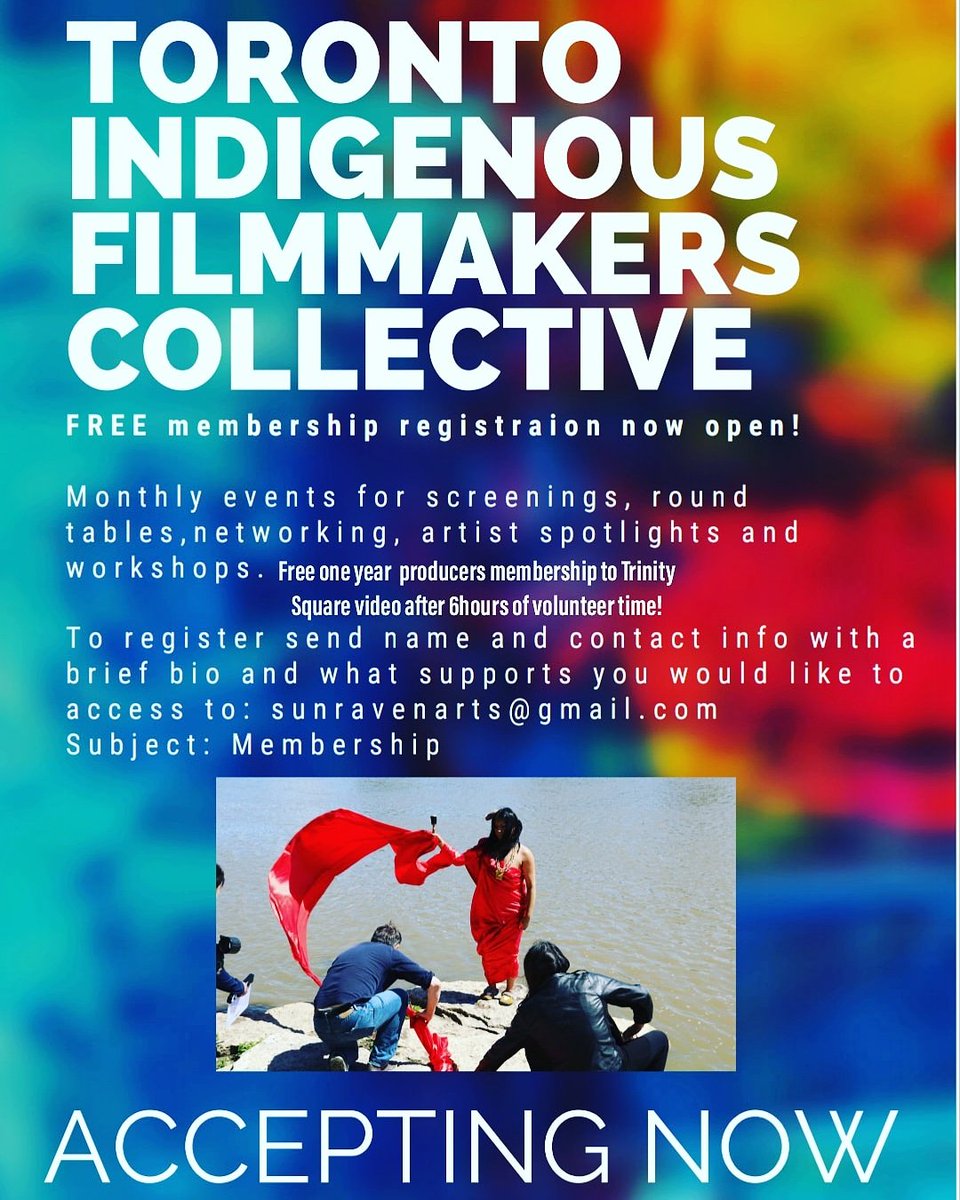 Regent Park Film Festival (@regentparkfilm) on Twitter photo <a href="/TorontoIFC/">Toronto Indigenous Filmmakers Collective</a> have their FREE membership registration now open! Join for monthly screenings, roundtables, networking events, and more. Check out the graphic below for details! <a href="/TorontoIFC/">Toronto Indigenous Filmmakers Collective</a> have their FREE membership registration now open! Join for monthly screenings, roundtables, networking events, and more. Check out the graphic below for details!