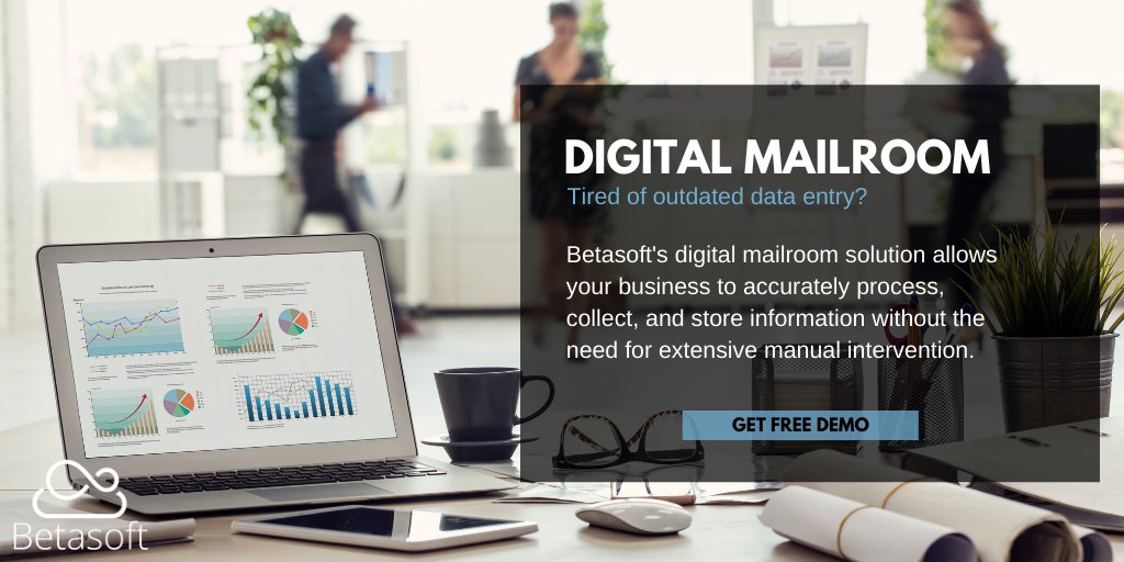 BetasoftLtd's tweet photo. Looking to remove the need for arduous and outdated data entry work, whilst making the retrieval of documents easier and quicker than ever before? Then click here to find out more about our Digital Mailroom Solution - https://t.co/SYTtr7yBCh https://t.co/TGKvs72Zg2