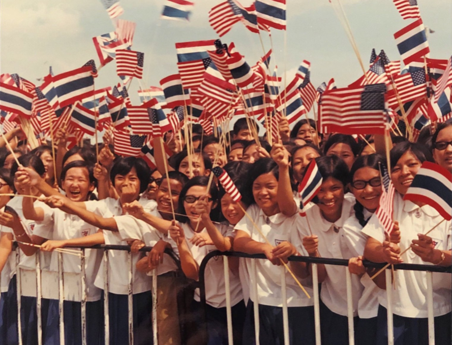 AstroMCollins's tweet photo. October 28, 1969 - Bangkok:
Lovely place, lush green land and warm smiling people. All in all a wonderful stop.
On our second day in Thailand, (our “rest” day) we were fortunate to enjoy a beautiful beach and boat ride. A fabulous rest day, indeed! #GiantstepTour #Apollo50 https://t.co/HPtqojhVAv