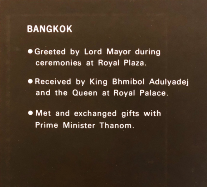 AstroMCollins's tweet photo. October 28, 1969 - Bangkok:
Lovely place, lush green land and warm smiling people. All in all a wonderful stop.
On our second day in Thailand, (our “rest” day) we were fortunate to enjoy a beautiful beach and boat ride. A fabulous rest day, indeed! #GiantstepTour #Apollo50 https://t.co/HPtqojhVAv