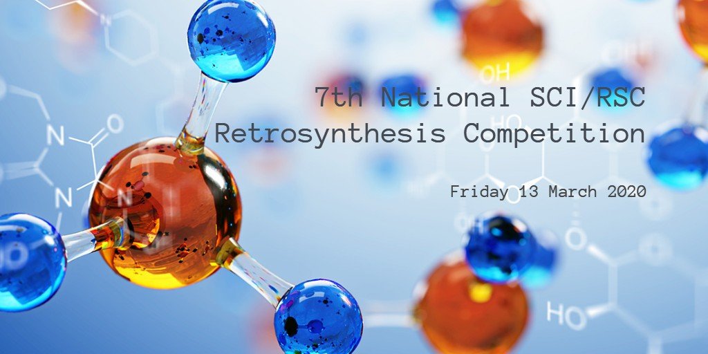 SCIupdate's tweet image. 👩‍🔬7th National SCI/RSC Retrosynthesis Competition 📢 First round molecule released! Enter your team by Friday 13 Dec 2019 🔍 
🗓️13 Mar&apos;20
💻 bit.ly/Retro2020
@UKRetroComp @RoySocChem
#retrosynthesis #competition