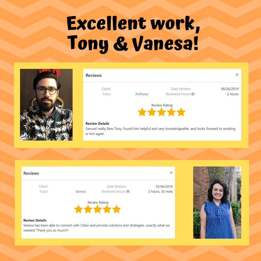 Kscholasticinc's tweet image. Awesome job, Tony and Vanesa! Our tutors always work to build great relationships with our students. Tony is PhD physics student at the University of Houston, and Vanesa is an undergraduate at Rice! #HoustonTutors #WoodlandsTutors #TuesdayThought #WeLoveOurTeam