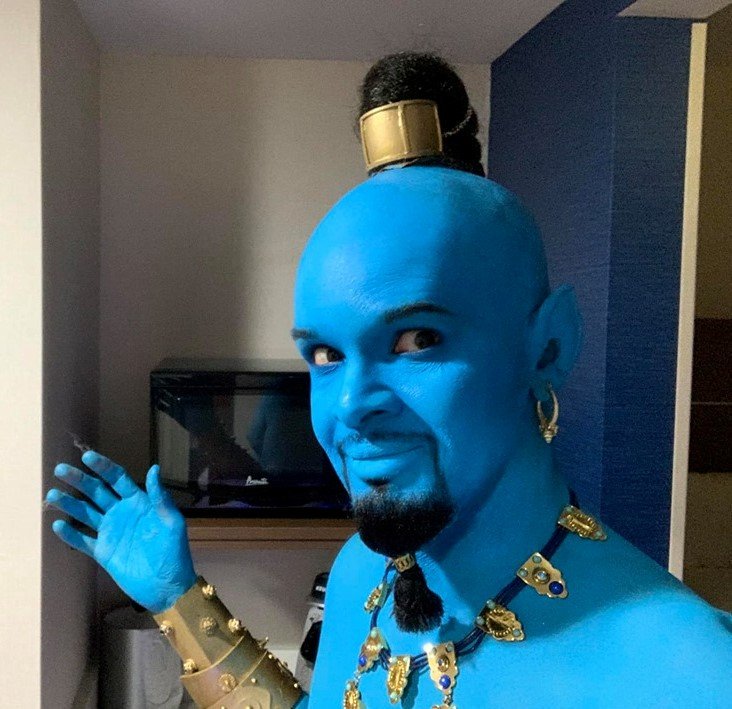 Damian Blanton as The Genie from Walt Disney's Aladdin.