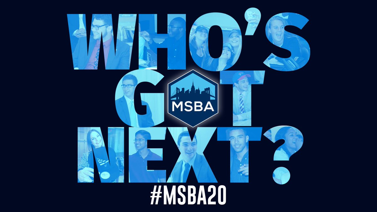 Who's got next?? 🤔🤔🤔 Apply today for #MSBA20 and it could be you! Learn more about the premier developer of sports business leaders at goMSBA.com! #sportsbiz #NYC