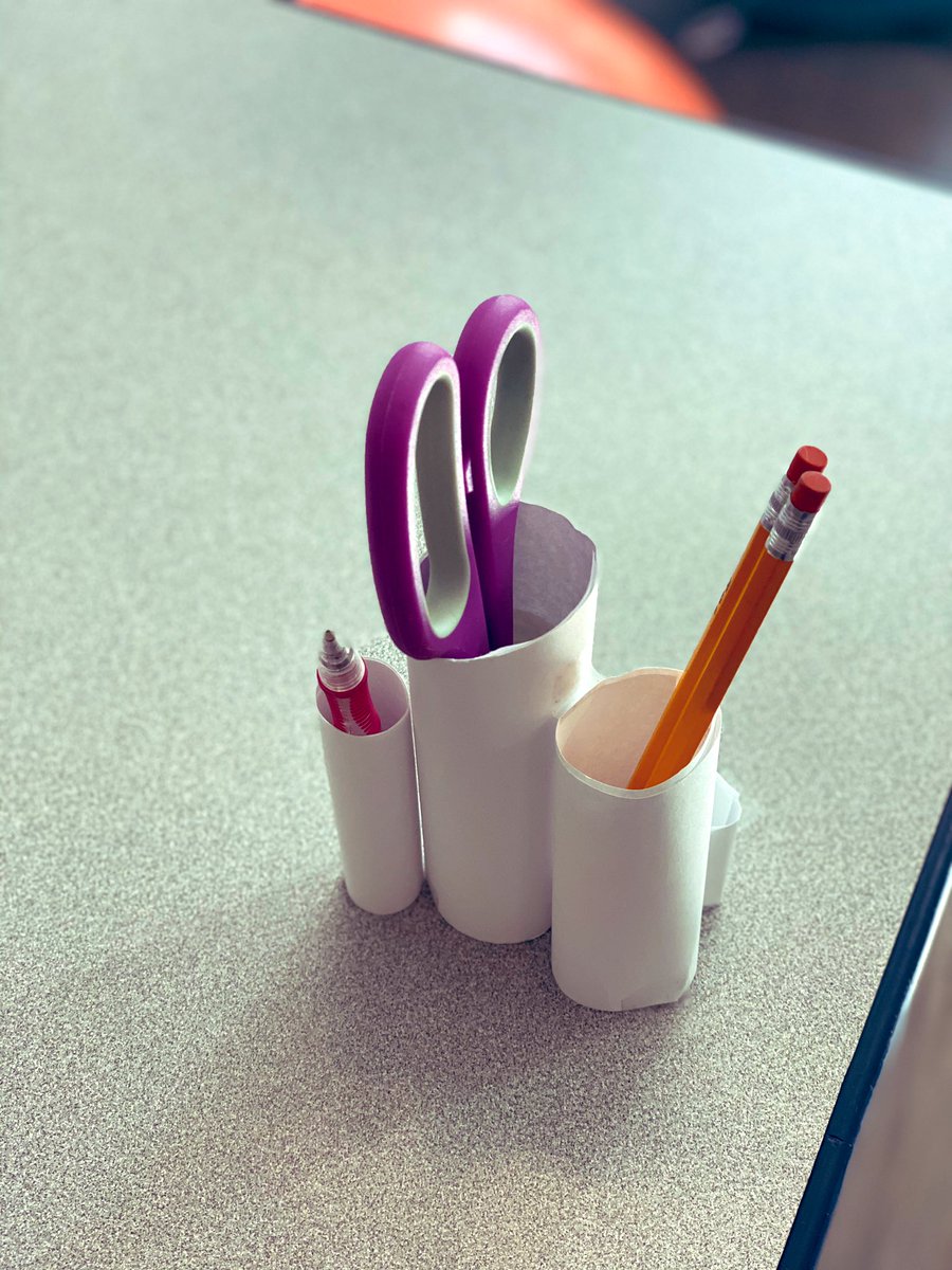KA_teach's tweet image. Creativity at its best! Student initiated and student made pencil holders! #make #mondaythoughts #Creative #aislearns #makerspace