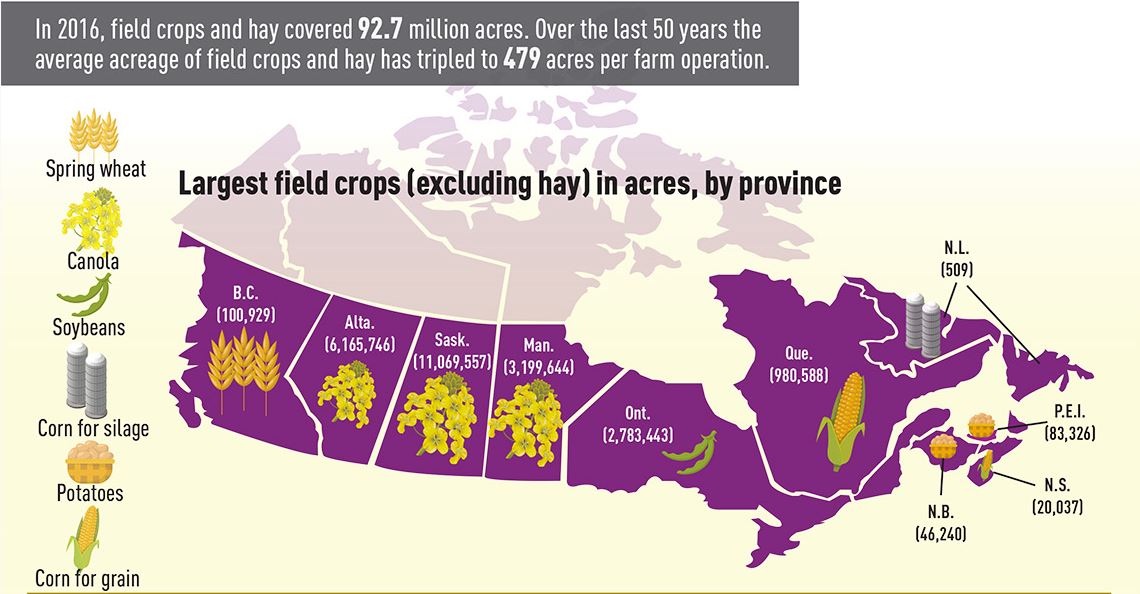 6/Canola & spring wheat are our two largest crops by acreage used, taking up 36.3M acres as of 2016Soybeans have doubled in the last 15 yrs, & will continue to increase w/more demand for vegan dietsIt is impossible to move away from large commercial farms #FossilFuelReality