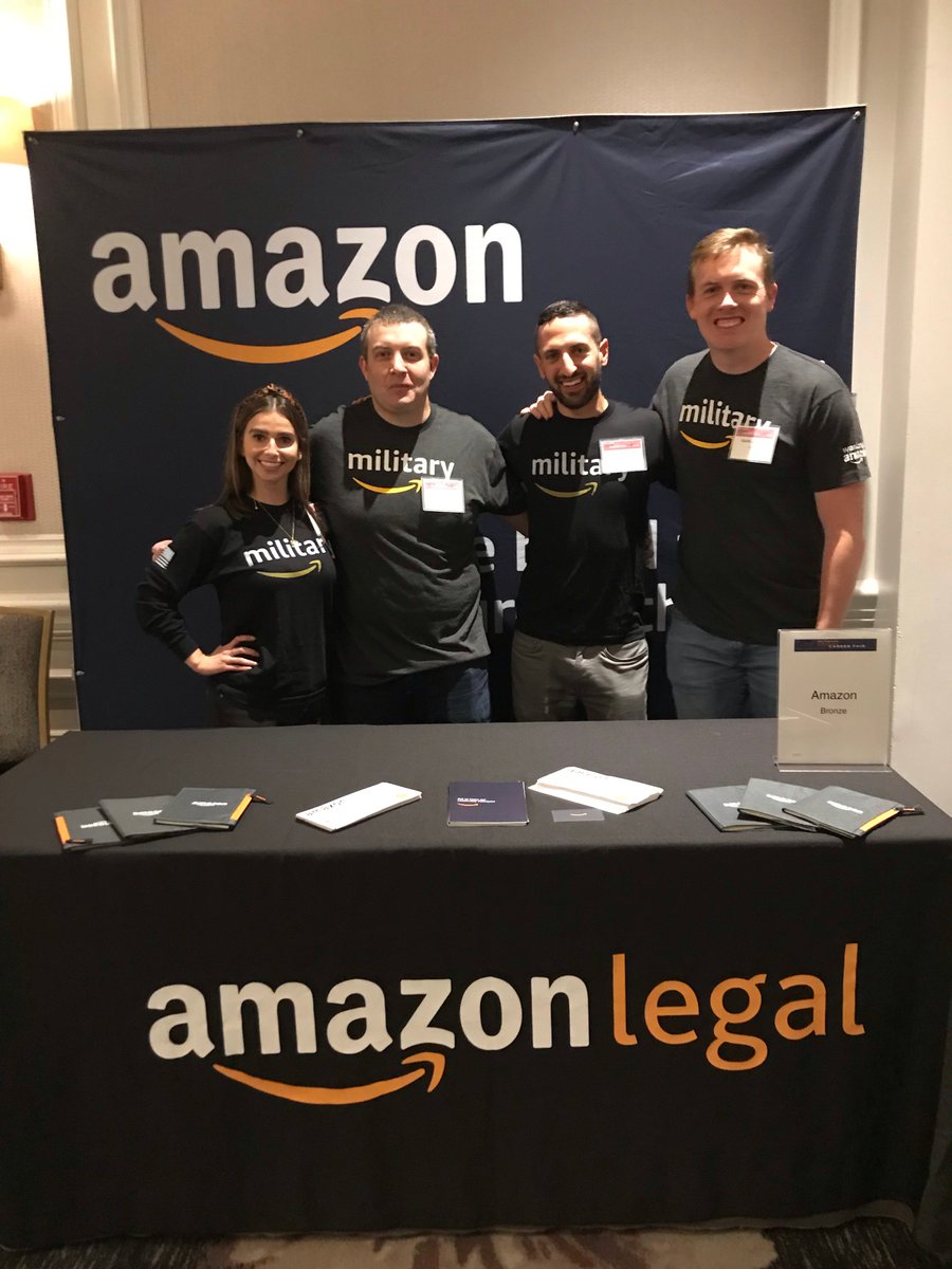AmznLeglRecruit's tweet photo. We had a great time on Friday at the @VetsLegalFair! It was an honor to be there and we were proud to be a Sponsor #veterans #amazonlegalveterans #amazonlegal #WashingtonDC https://t.co/KeQvWe61Bm