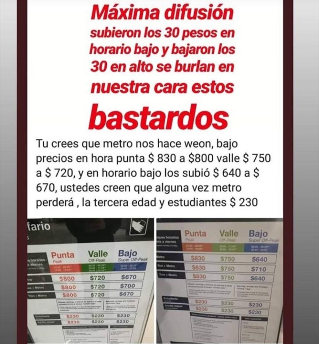 meel_de_miel's tweet photo. Puta que son maricones! #LoQueLaTeleNoMuestra #HabraConsecuencias #ChileNoSeRinde #ChileDespierta #Chile #ChileDespierto #EvasionMasiva #evasionmetro #EvasionMasivaTodoElDia https://t.co/OnfduIfFSh