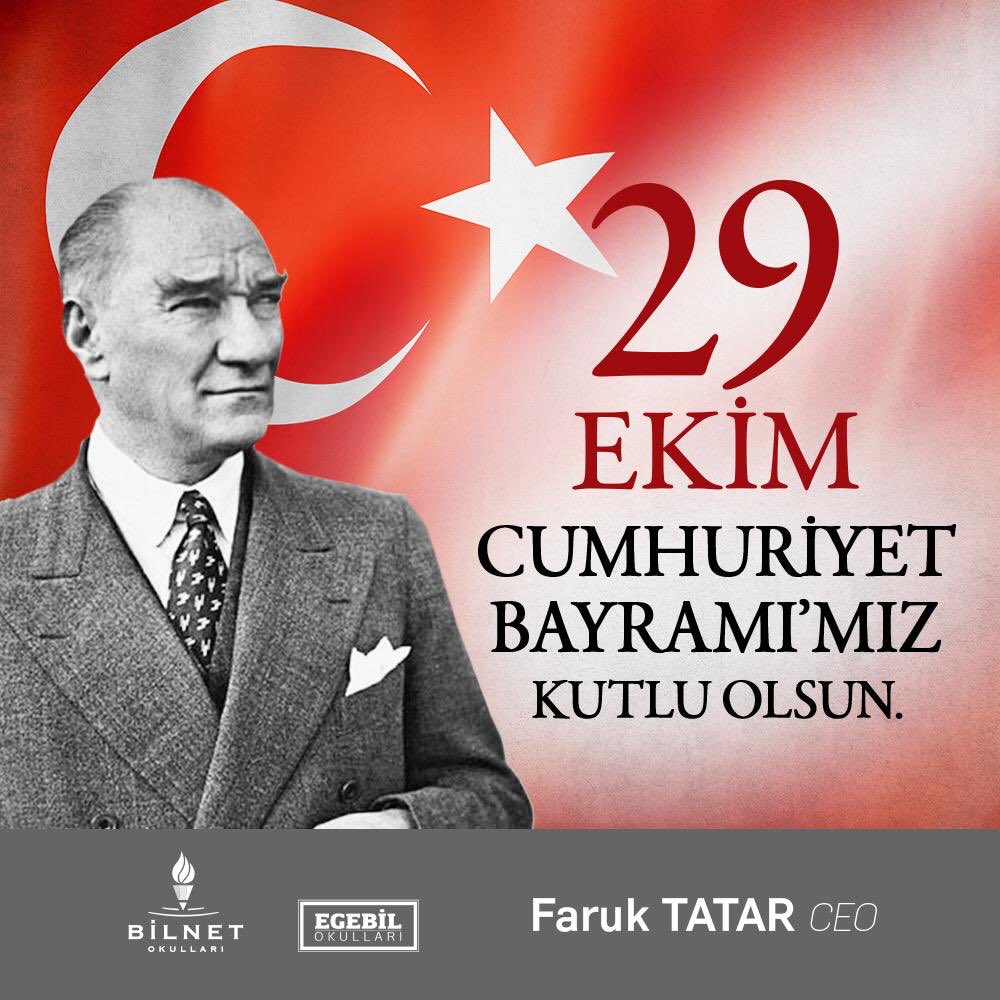 faruk__tatar's tweet photo. Sevgili Atam”Emanet ettiğin Gençliği Biz Cumhuriyet Öğretmenleri ; Eğitimle,Bilimle, Müzikle,Sanatla,Sporla...”Cumhuriyet çocukları” yetiştirmeye ant içtik 🇹🇷 #CumhuriyetinÇocuklarıyız #29Ekim #MustafaKemalAtatürk #bilnet #egebil https://t.co/bumgwKXOG0