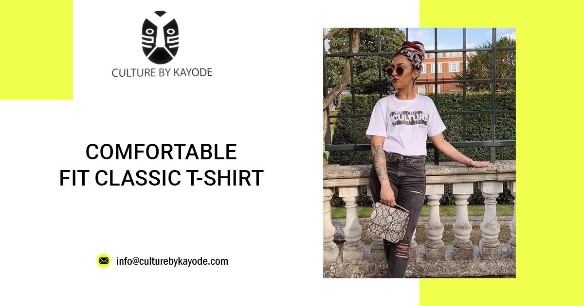 ByKayode's tweet image. Get comfortable fit classic T-Shirt 👕 at “CULTURE by Kayode”. 📞Order online 🎁🎁 now!! 

Click here for more details.  👉🏽👉🏽 bit.ly/2JepY09 

#WomensFashion #StreetStyle #StreetLook #UrbanStyle #AllStreetwear #StreetwearSource #Outfit #StreetwearStyle #UrbanWear