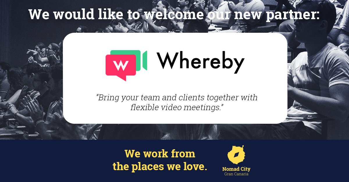 We are thrilled to introduce our new partner for #NomadCity2019- <a href="/whereby/">Whereby</a>!

As a remote organization with team members all over the globe, Whereby is a great advocate of #RemoteWork, and we are more than happy to welcome them on board #NomadCity!

whereby.com