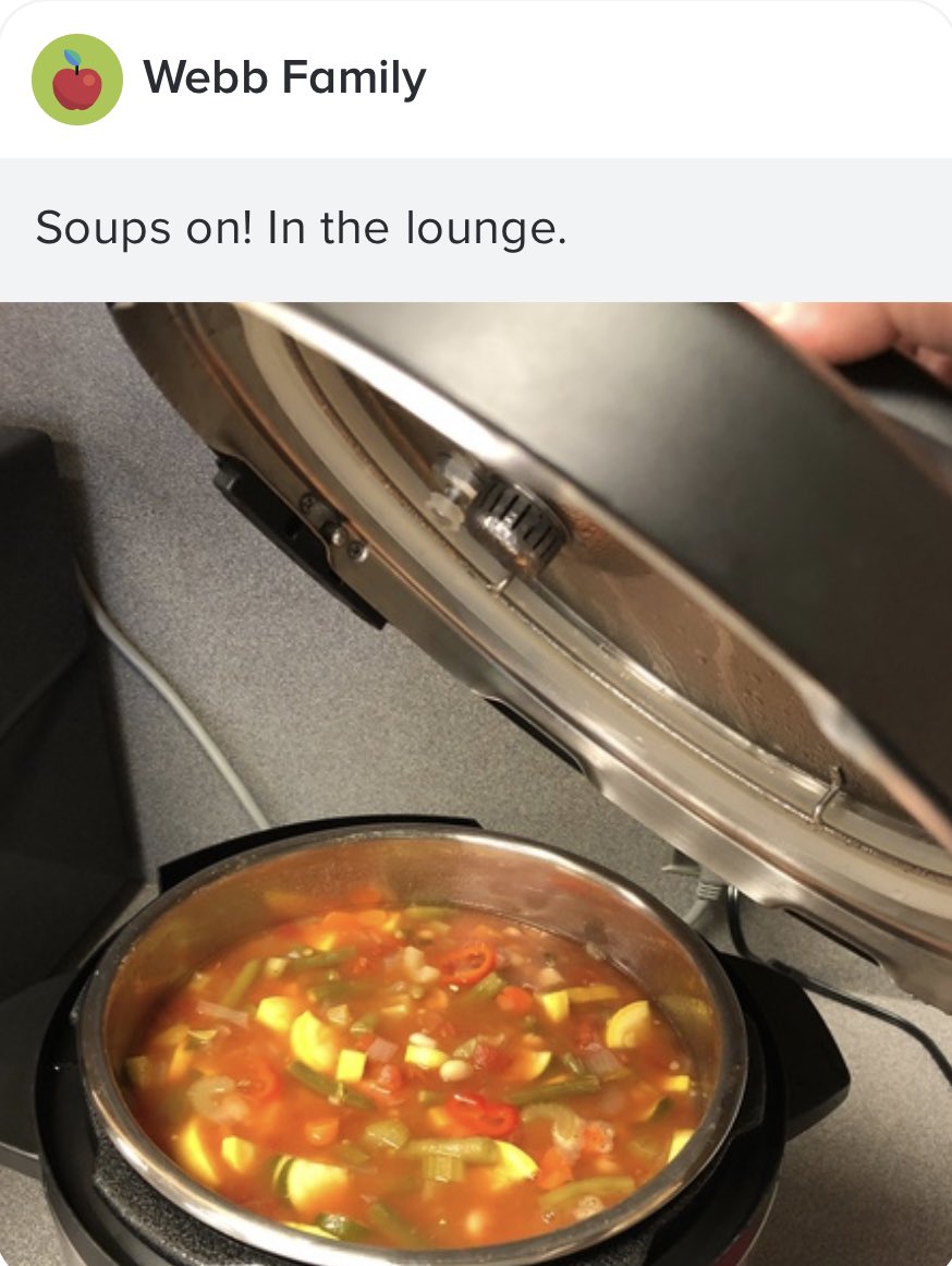 When your principal makes homemade vegetable soup with veggies from the school garden to get you through conference day. #webbcubs ⁦<a href="/K_Luthi/">Kyle Luthi</a>⁩