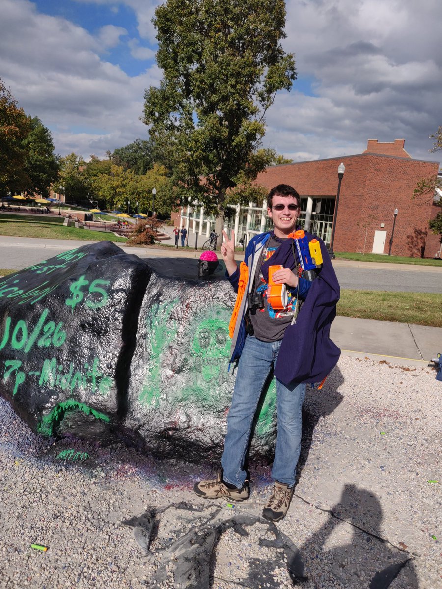hvzuncg's tweet photo. The feeding ground has been destroyed by Jacob Aronson!  You can no longer use the rock as a spawn point, zombies! https://t.co/HXyRkTMGTu