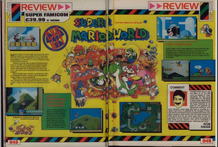 CommodoreFormat's tweet photo. One of those crazy moments that really encapsulates how long the eight-bits lasted in the UK. Creatures for C64 and Mario World on SNES reviewed in the same issue of CVG (ish 112). March 1991. There's Amstrad and Speccy coverage too. https://t.co/O6BcaOZ1no