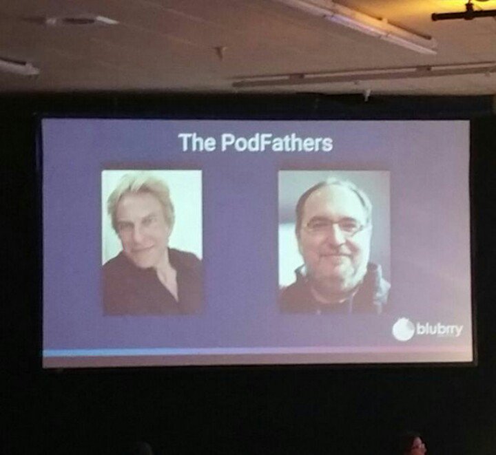 CharlotteAnne's tweet photo. At #TexasPodcon @davewiner gets a shout out from @blubrry CEO as a "pod father" without whom there would be no #podcasts #RSS https://t.co/Z9lgI0wbrg