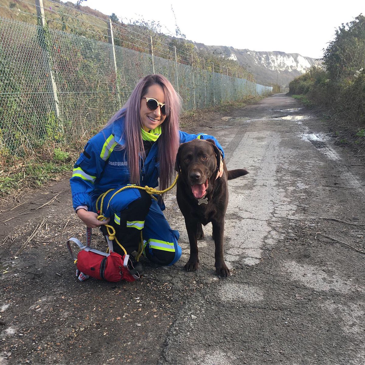 Whilst on patrol today, I made a new mate who had lost his way. Although I wanted to take him home, I think he was happy to be reunited with his pack 🥰