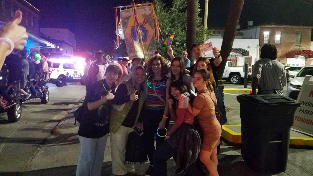 LisaRingGA01's tweet photo. Incredible energy at last night's #Pride Parade! Thank you to our friends who came out and marched with us and thank you to @PrideinSavannah for organizing such a beautifully positive event. Well done, Savannah! https://t.co/Q4U327Gtcg