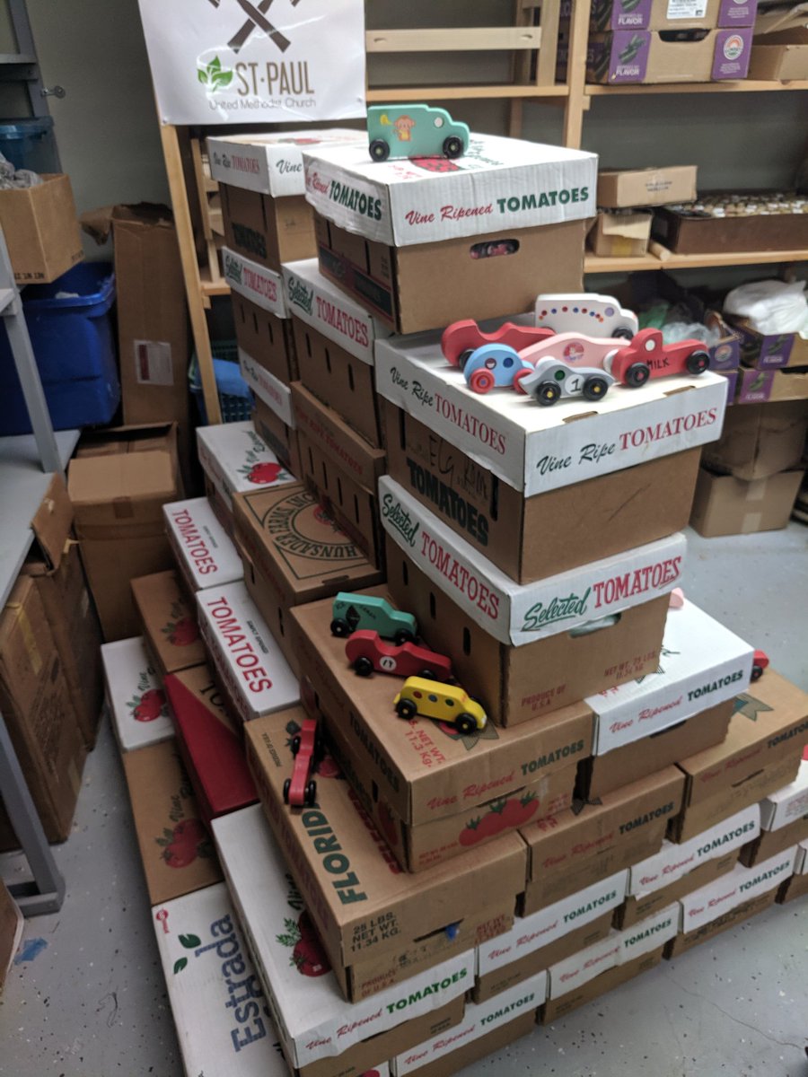 PatrickInTampa's tweet photo. We are at The Carpenter's Shop at @StPaulUMCLargo where volunteers have built 2500 toys for the children of @MetroMinistries. They worked year round and logged over 2500 volunteer hours to build them. A real Santa's Workshop! Thank you for showing what it means to #BeHope https://t.co/4YNnzQ6riv