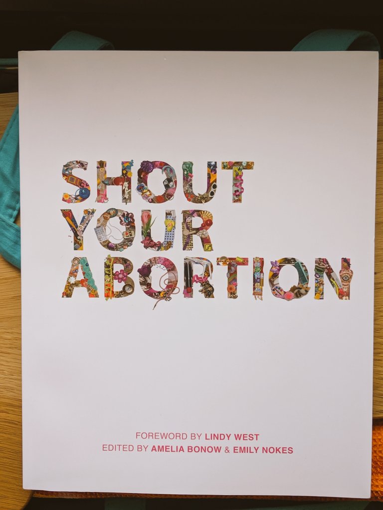 feministoasis's tweet photo. This book isn't just important. It's BEAUTIFUL. Join us tomorrow eve for a @ShoutYrAbortion book reading and #NormalizeAbortion gallery chat with the curator. $19 Tix, 50% to @PPNHAF! Tix: https://t.co/qQSCJ3Wt1a https://t.co/qX3QJ7inux