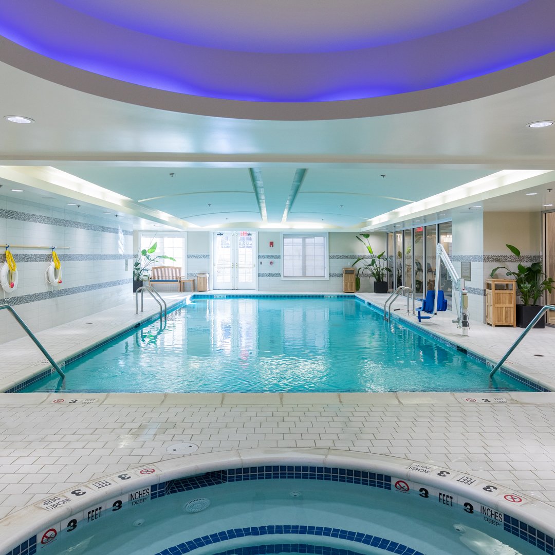 It might be getting cool outside, but our residents don’t have to take a break from swimming. Our Clubhouse amenities include an indoor pool and whirlpool spa open all year long. hubs.ly/H0l0n250