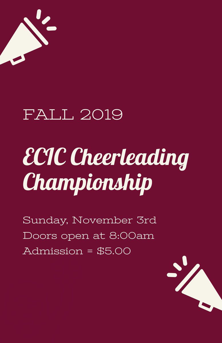 TonawandaCheer's tweet photo. Next Sunday we are hosting the ECIC Cheerleading championship. We want to see the school packed with Warriors. Your Varsity team is defending their D2 Small ECIC title!

JV performs at 9:35
Varsity performs at 10:17

It’s about that time to #tribeUP 🕐 https://t.co/DGDdX9yjcg