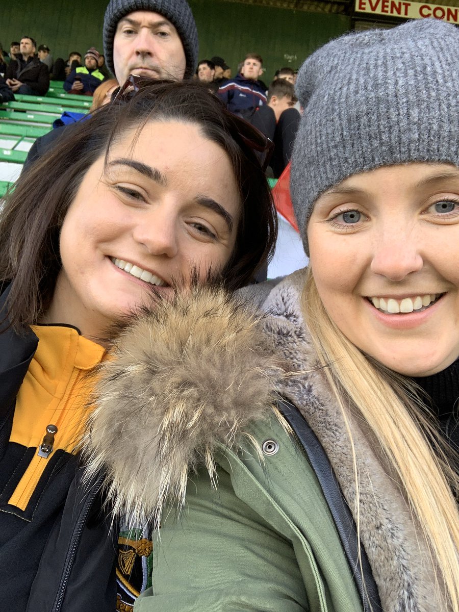 College Group, Lisa and Riona out to support <a href="/nobbergfc/">Nobber GFC</a> c’mon lads!!