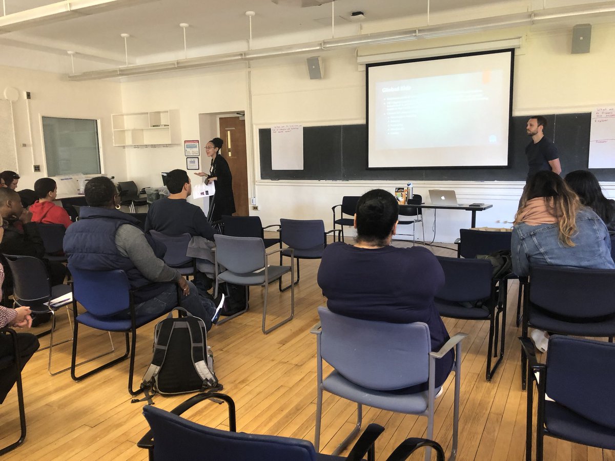 learningdrive's tweet photo. Breakout session at @CSforAllNYC #LatinxCS event w/ @globalkids #SEPjrNYC Teacher Trainer Ms. Ufret helping w/ translating to Spanish. https://t.co/PHmq3naFkx