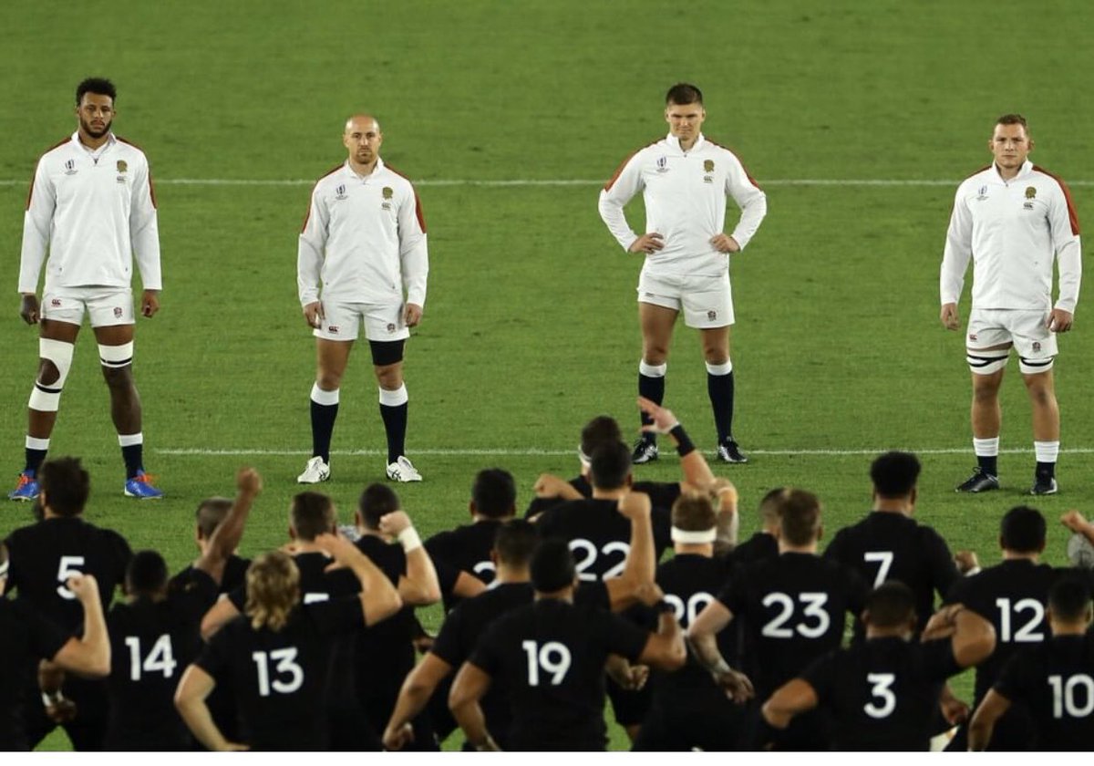 lovjm8's tweet photo. The OCD part of me wishes they could’ve stood in number order at least 😬🤣 #ENGvNZL #ENGVSNZL #RugbyWorldCup19 #OCD #getinorder https://t.co/50DFKItP42
