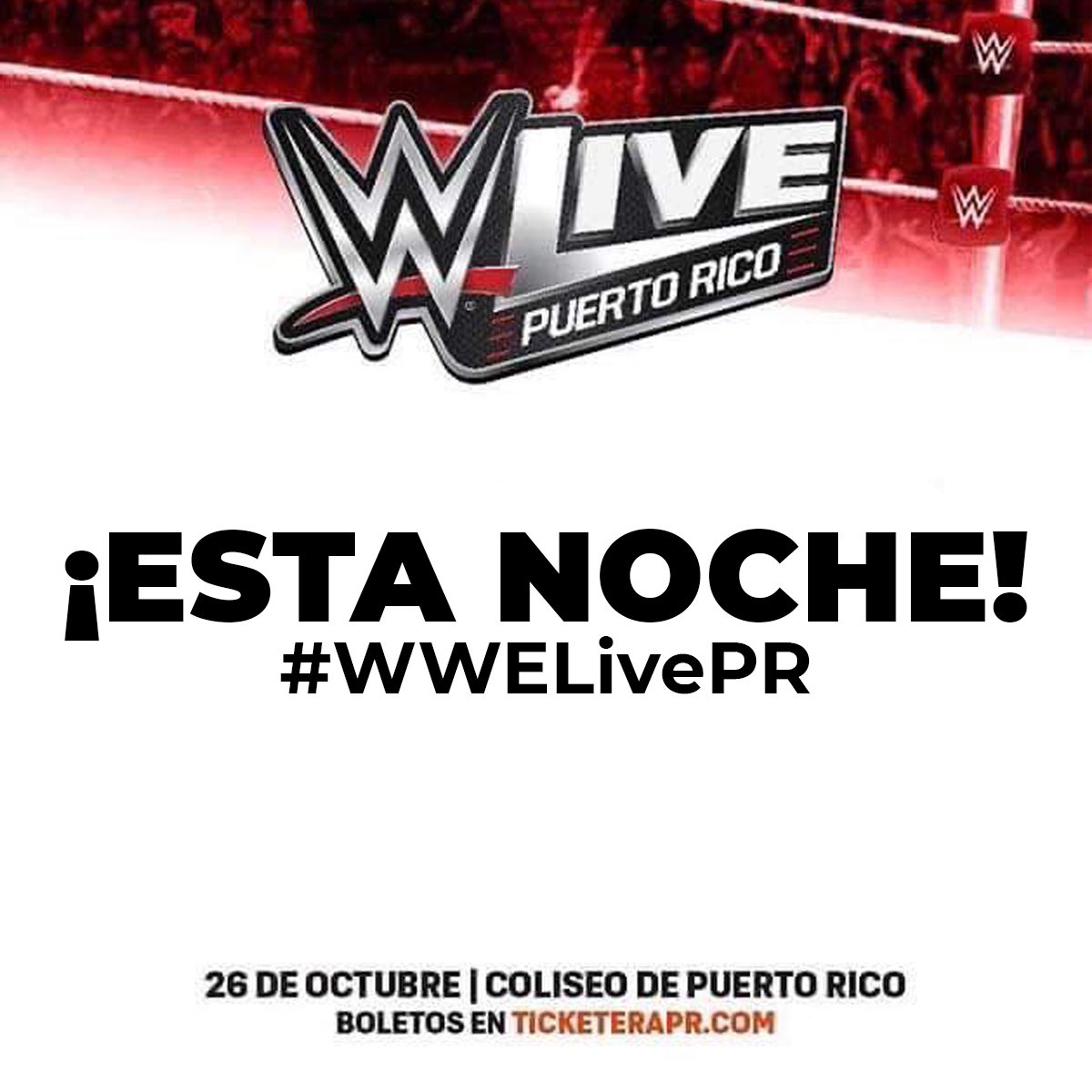 WWEPUR's tweet photo. ¡Nos vemos el Choli! #WWELivePR https://t.co/CC3tFPlHvh