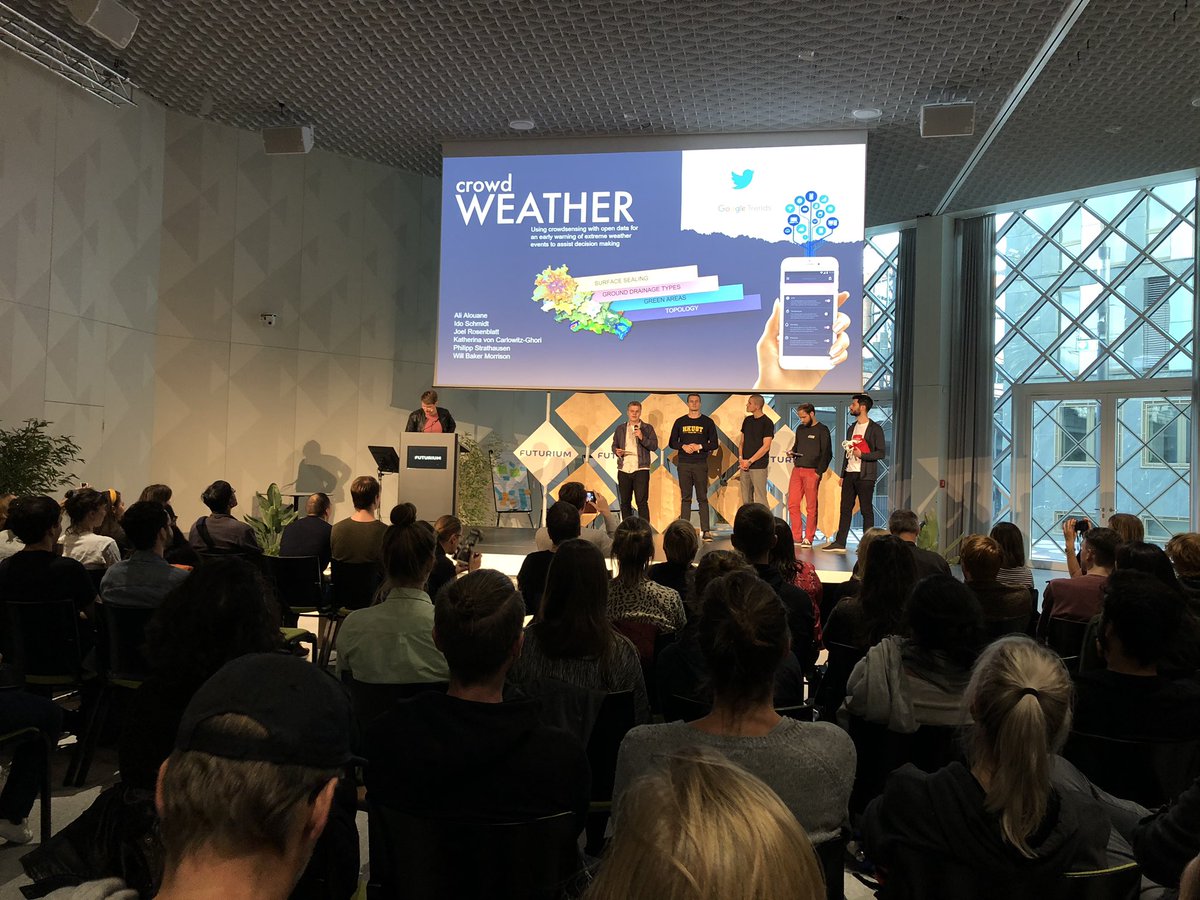 urbanimpactfeed's tweet photo. #exremeweather Challenge Hackers by @ECDigitalFuture pitching their ideas to the public! #Climathon #ClimathonBerlin https://t.co/oncdieLbAI
