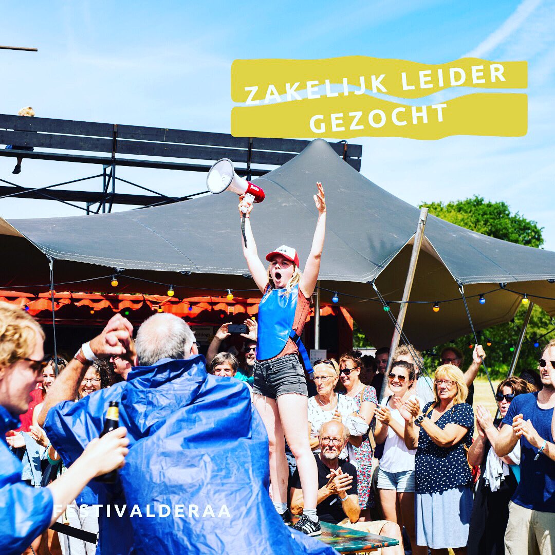 V A C A T U R E 📢 

FestiValderAa zoekt zakelijk leider! 

Iets voor jou? Meer informatie vind je hier: festivalderaa.nl/festivalderaa-…

Reageren kan voor 11 november 2019. 📬