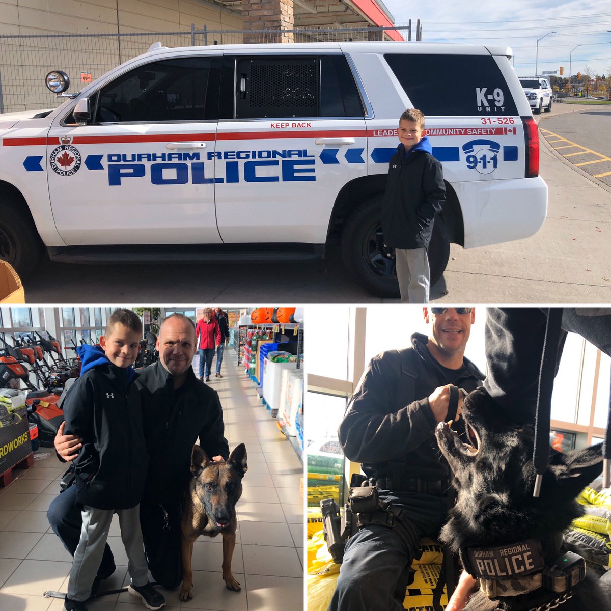 HollyBowmanABC's tweet photo. Thank you @DRPS_K9 for making Logan’s day! #whenIgrowup #clutch https://t.co/PBKzmZBdRu