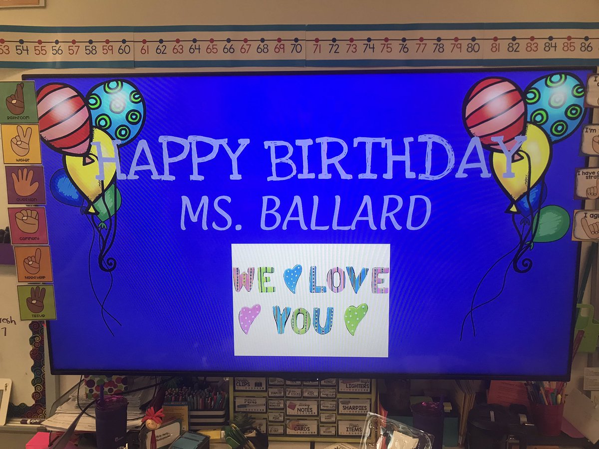 Kballard1027's tweet photo. Sending a huge thank you and tons of love to my amazing coteacher @MsLakishaParker &amp; students for giving me the best bday surprise EVER!! https://t.co/X6KIs7DZRO