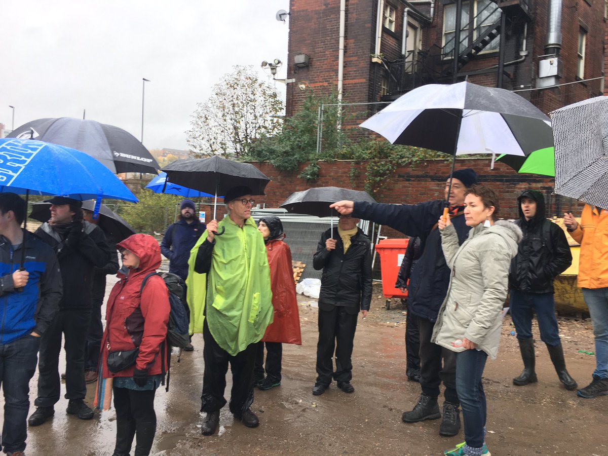 DrNicolaDempsey's tweet image. Had a great day walking and talking about the #SheafField #Castlegate and the (culverted) rivers today in the pouring rain with @LandscapeSheff @losturbanrivers @sheafporterriv1 @SheffCouncil South Yorkshire Bat Group, Sheffield Canoe Club and Wild Trout Association