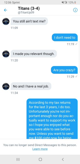 So I would just like to say this then back to your regularly scheduled programming, don't ever be this